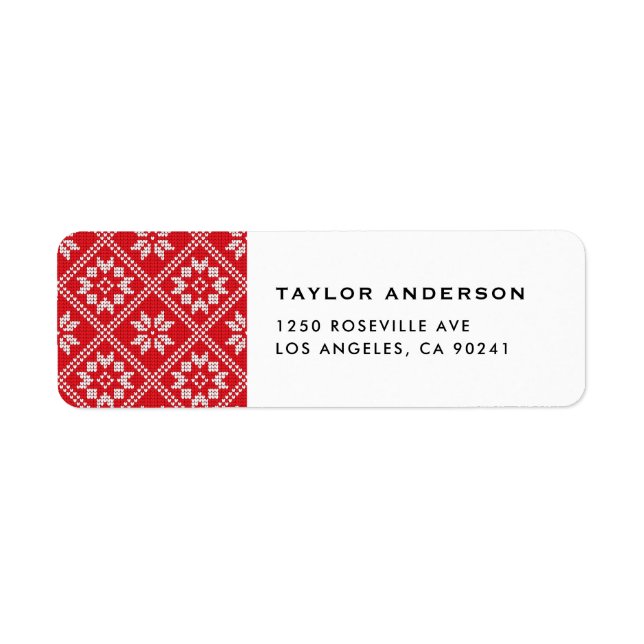 Red Fair Isle Sweater Knit Pattern Christmas (Front)