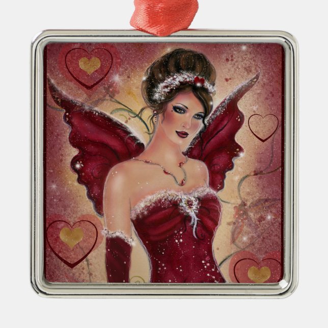 Red Fairy Christmas ornament (Front)