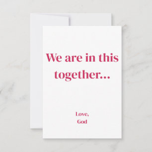 Red faith We are in this together.  Note Cards