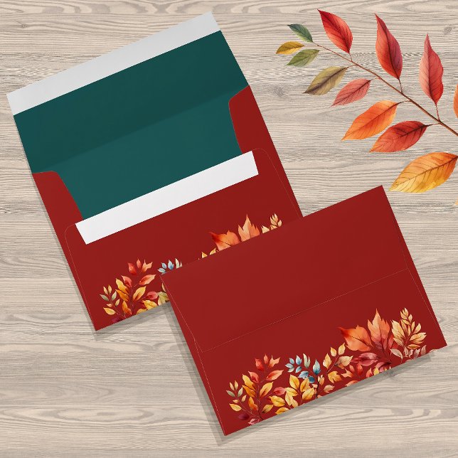 Red Fall Wedding Envelope (Creator Uploaded)