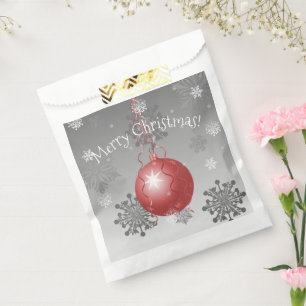 Red Fancy Christmas Ornament Favour Bags