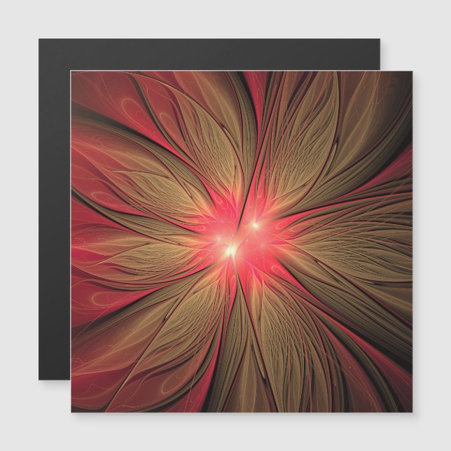Red fansy fractal flower   (Front/Back)