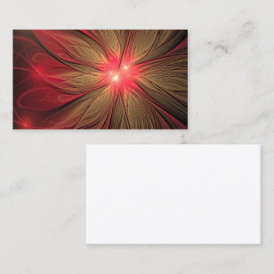 Red fansy fractal flower appointment card