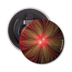 Red fansy fractal flower  bottle opener