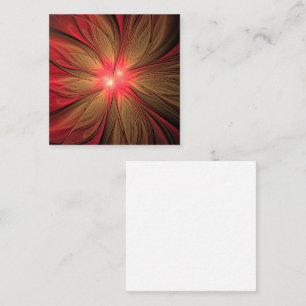 Red fansy fractal flower   enclosure card