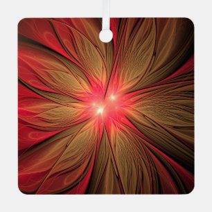 Red fansy fractal flower   metal tree decoration