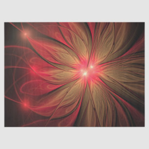 Red fansy fractal flower tissue paper