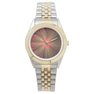 Red fansy fractal flower watch