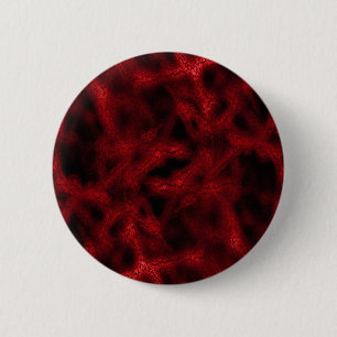 Red fantasy pattern 6 cm round badge