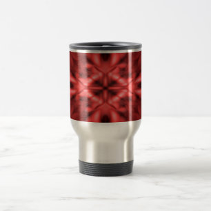 Red fantasy pattern travel mug