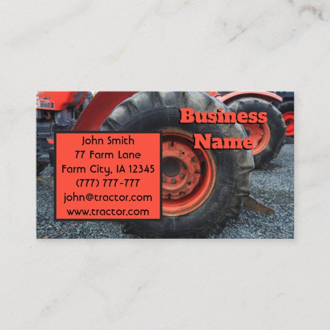 Red Farm Tire Business Card (Front)