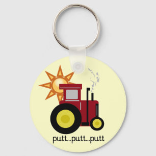 Red Farm Tractor T-shirts and Gifts Key Ring