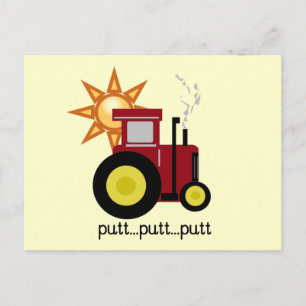 Red Farm Tractor T-shirts and Gifts Postcard