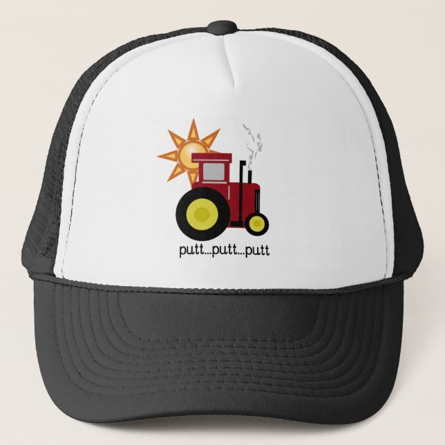 Red Farm Tractor Trucker Hat (Front)