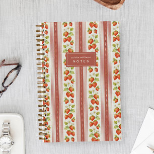 Red   Farmers Market Strawberry Personalised Notebook