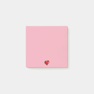 Red Fashion Heart Pink Post-it Notes