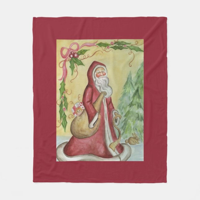 Red Father Christmas Blanket Gift (Front)