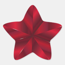 Red Faux Foil Star Stickers