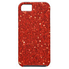 Red Faux Glitter Case-Mate iPhone 5 Case