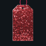 Red Faux Glitter Gift Tags<br><div class="desc">Glamourous large red faux glitter.
PLEASE NOTE:  These are flat printed graphics - no raised parts.</div>
