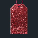 Red Faux Glitter Gift Tags<br><div class="desc">Glamourous large red faux glitter.
PLEASE NOTE:  These are flat printed graphics - no raised parts.</div>