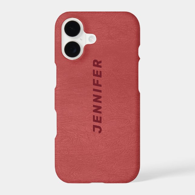 Red Faux Leather Texture (Back)
