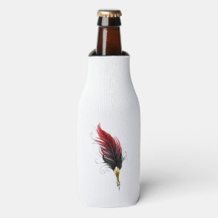 Red feather pen with gold nib bottle cooler