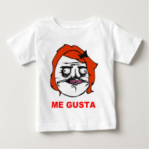 Red Female Me Gusta Comic Rage Face Meme Baby T-Shirt