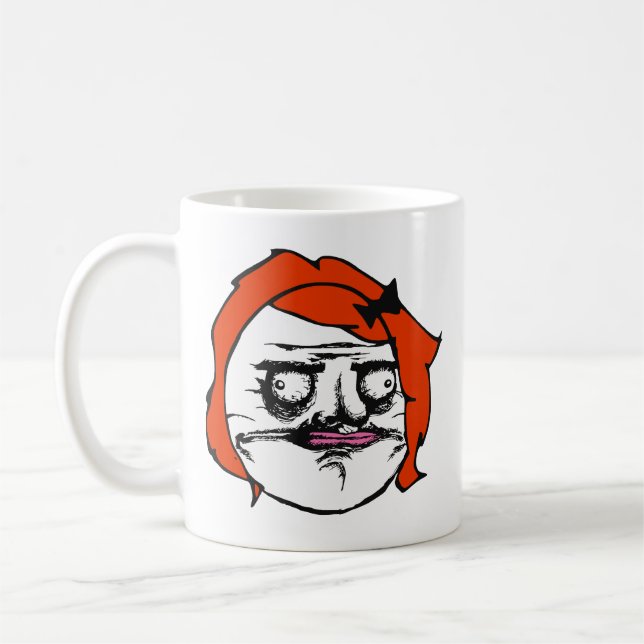 Red Female Me Gusta Comic Rage Face Meme Coffee Mug (Left)
