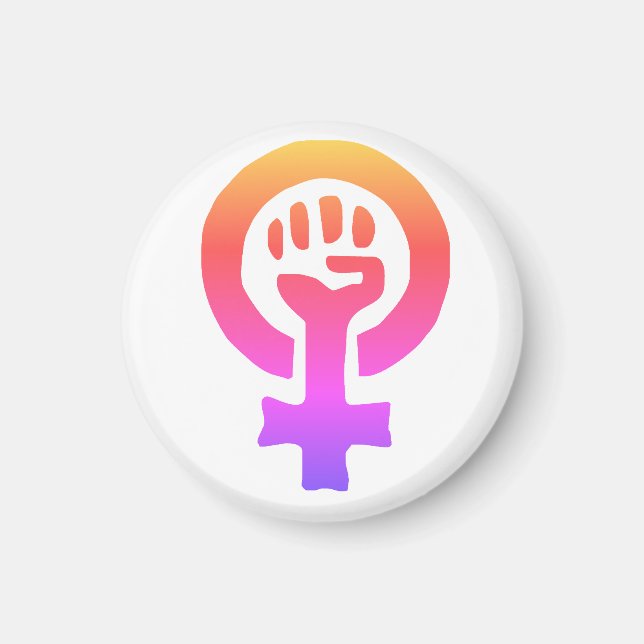 Red Feminism Symbol Magnet (Front)
