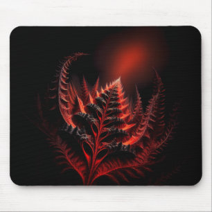Red Fern Like Fractal Stretching Up Into The Sky Mouse Mat