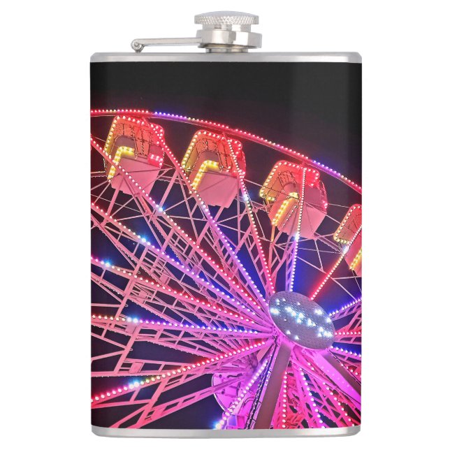Red Ferris wheel Hip Flask (Front)