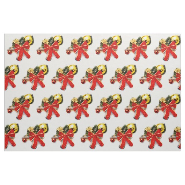 Red festive bows fabric (Fat Quarter)