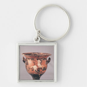 Red-figure krater depicting amazons and griffins key ring