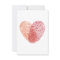 Red fingerprint heart, wedding invitation
