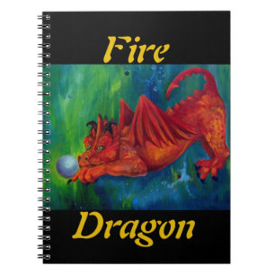 "Red Fire Dragon" Notebook Stationary
