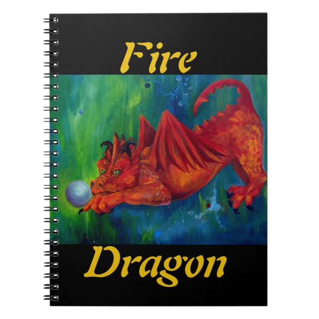 "Red Fire Dragon" Notebook Stationary (Front)