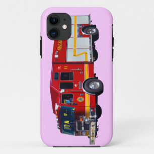 Red Fire Engine Fire-Fighter Truck Device Case