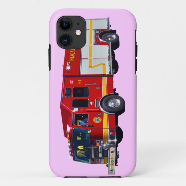 Red Fire Engine Fire-Fighter Truck Device Case (Back)