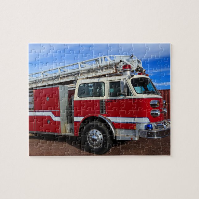 Red Fire Engine Jigsaw Puzzle (Horizontal)