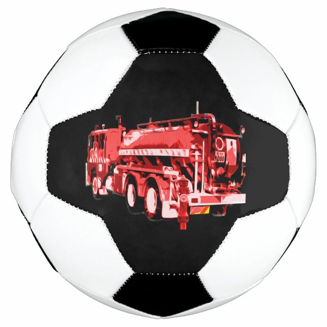 Red Fire Engine Oil Paint,  Football (Front)