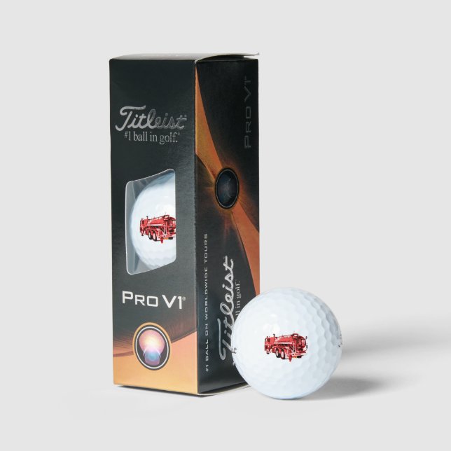 Red Fire Engine Oil Paint,  Golf Balls (Packaging)
