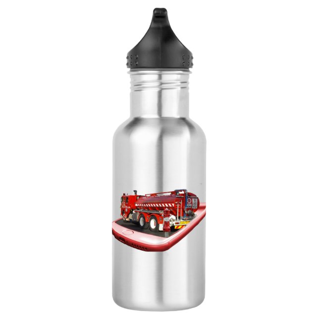 Red Fire Engine On Cell Phone, 532 Ml Water Bottle (Right)