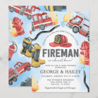 Red Fire Engine Truck Baby Shower