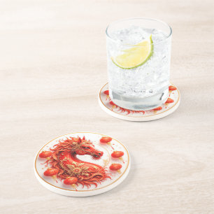 Red Fire Horse – 2026 New Year Celebration Design Coaster