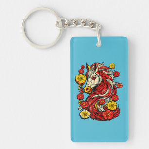 Red Fire Horse – Chinese Zodiac 2026 Key Ring