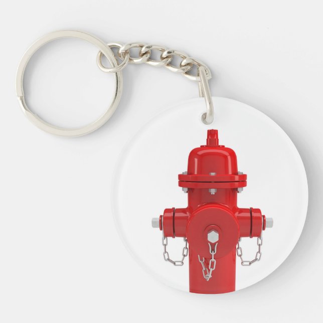 Red Fire Hydrant Key Ring (Front)