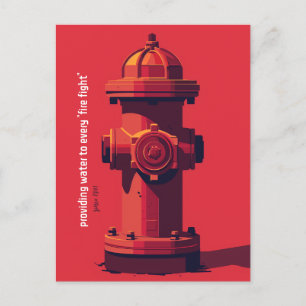 Red Fire Hydrant Postcard