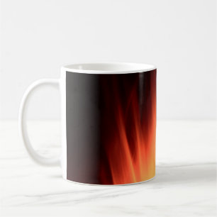 Red fire illustration coffee mug