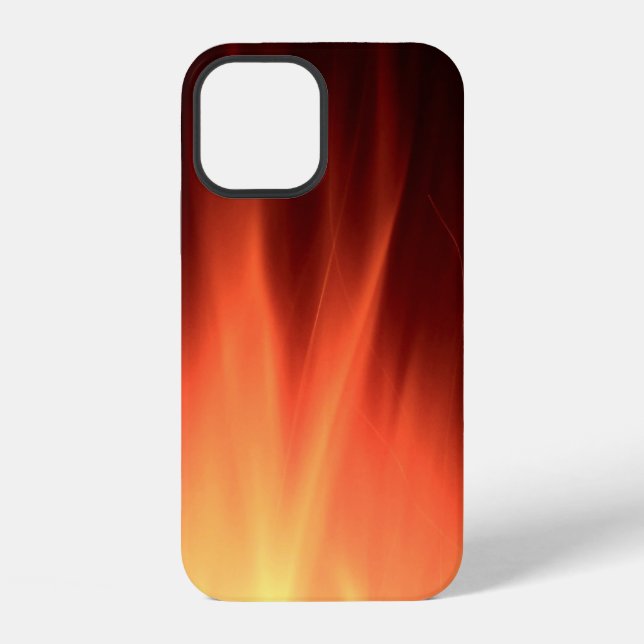 Red fire illustration iPhone case (Back)